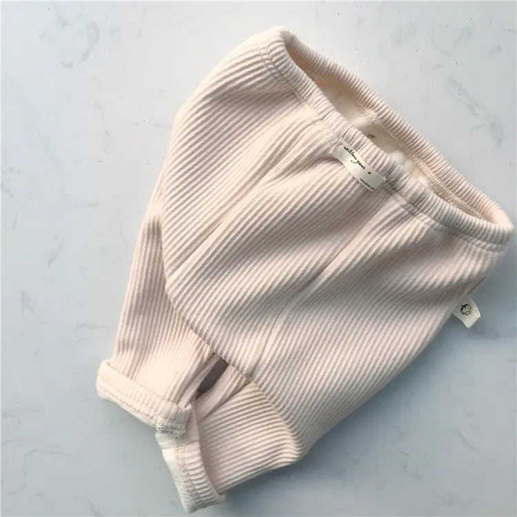 Autumn Baby Casual Threaded Elastic Leggings
