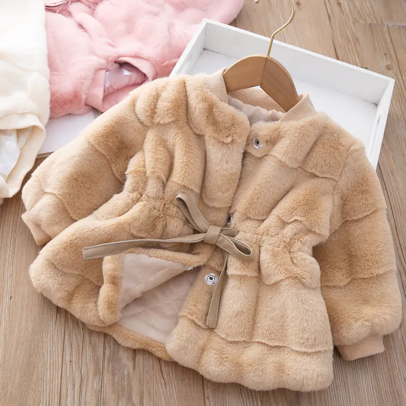 Fluffy Mink Coat for Little Girls - Fashion New Style