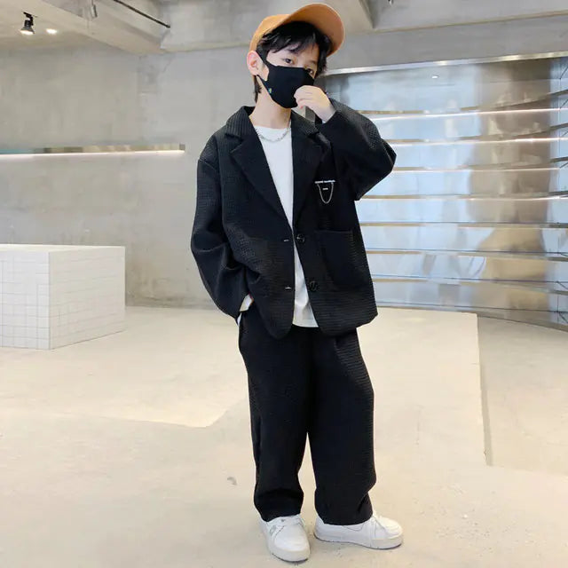 Boys' Cool Fashion Suit Set for Spring and Autumn