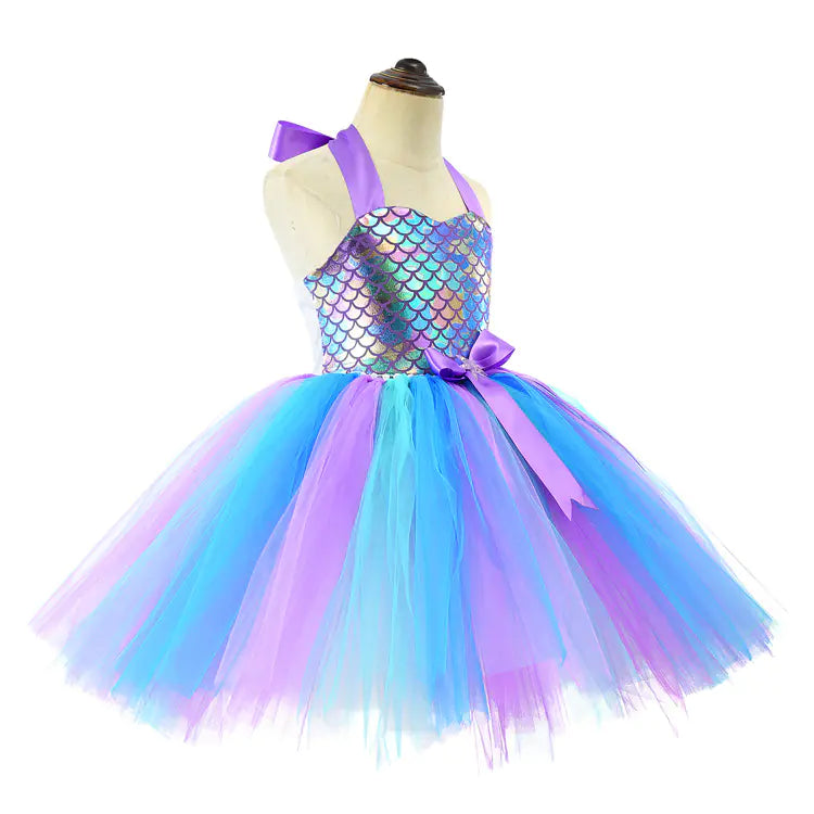 Mermaid Princess Tutu Dress for Baby Halloween Party