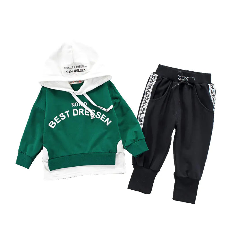 Boys' Fashion Hoodie and Long Pants 2-Piece Set