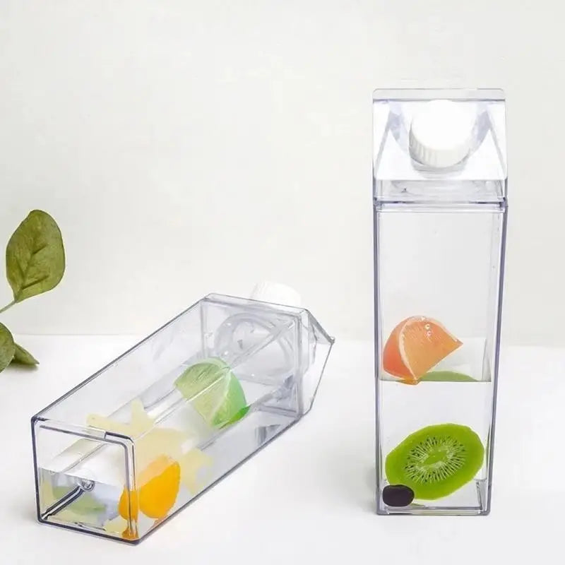 Creative Transparent Plastic Milk Cups and Water Bottles
