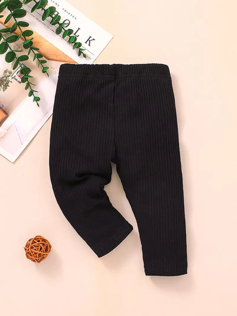 3-Pack Baby Girls Cotton Ribbed Leggings