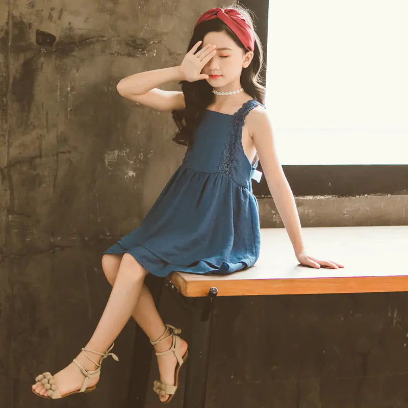 2020 Summer Fashion Girls' Casual Sleeveless Dress