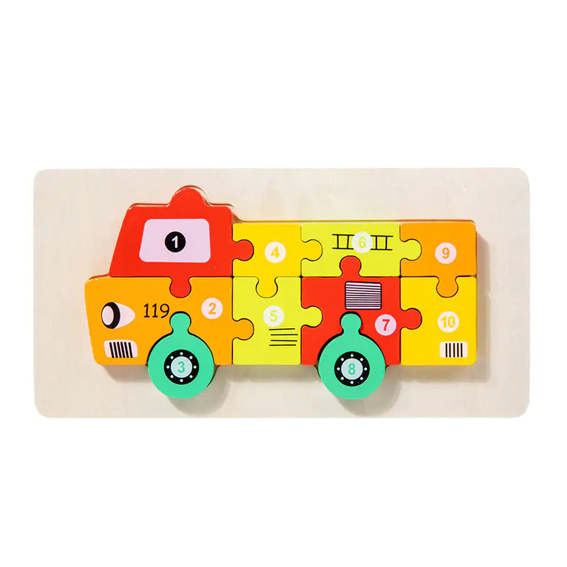 Kid-Friendly Wooden Learning Puzzles - Bulk
