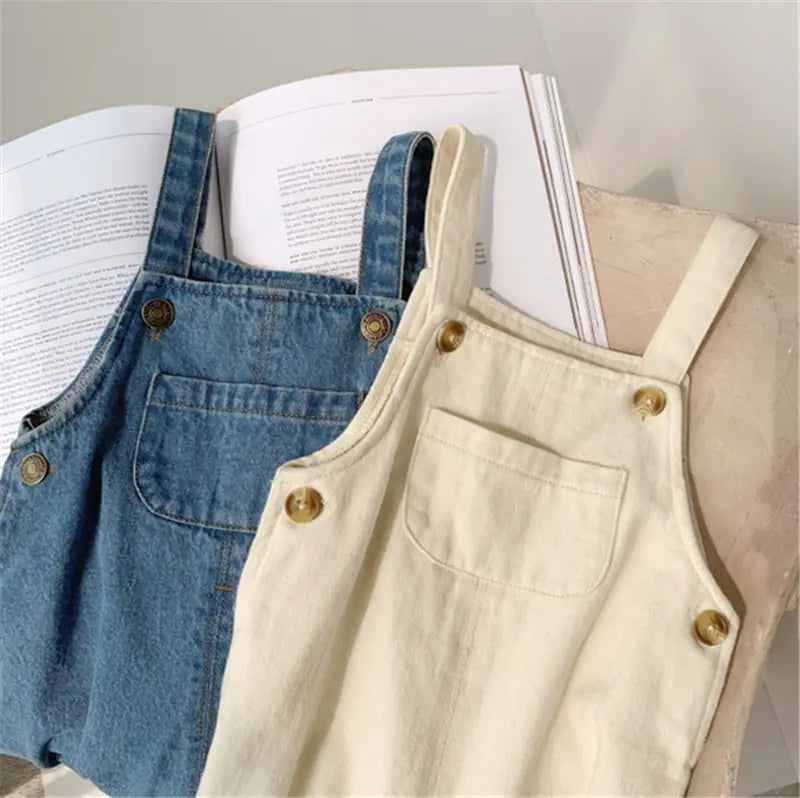Kids' Denim Bib Overalls for Fall