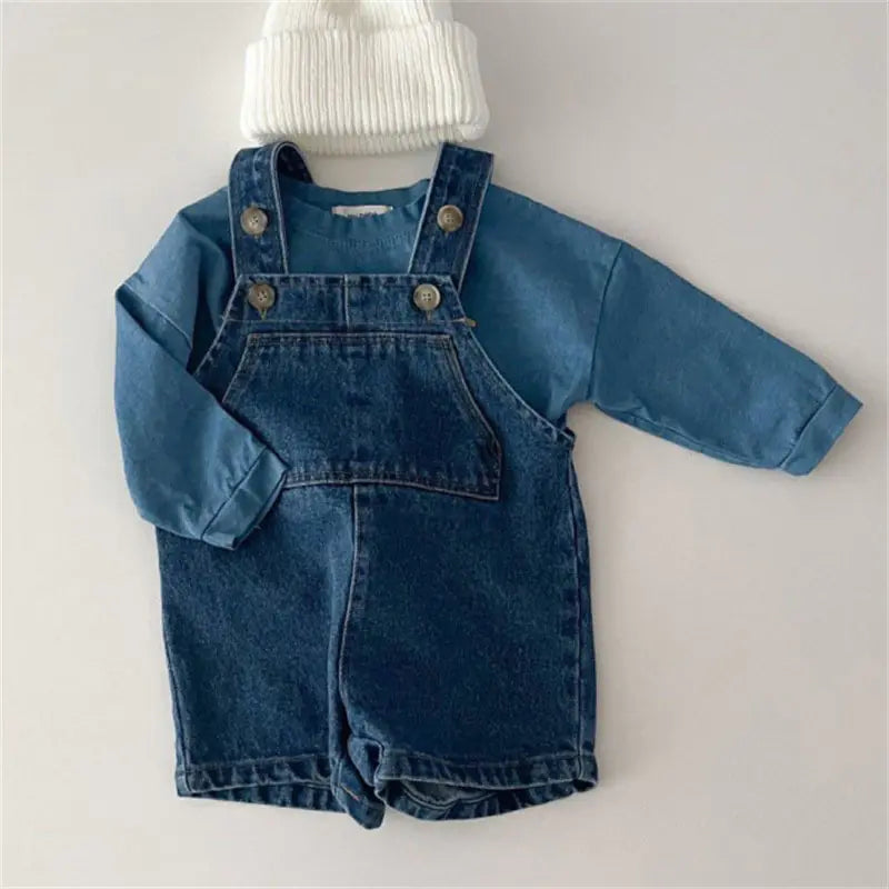 Kids' Stylish Denim Overalls