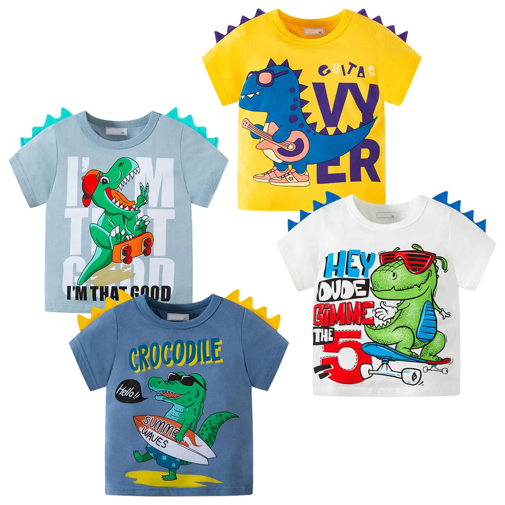 Active Toddler Boys Cotton Graphic Tees