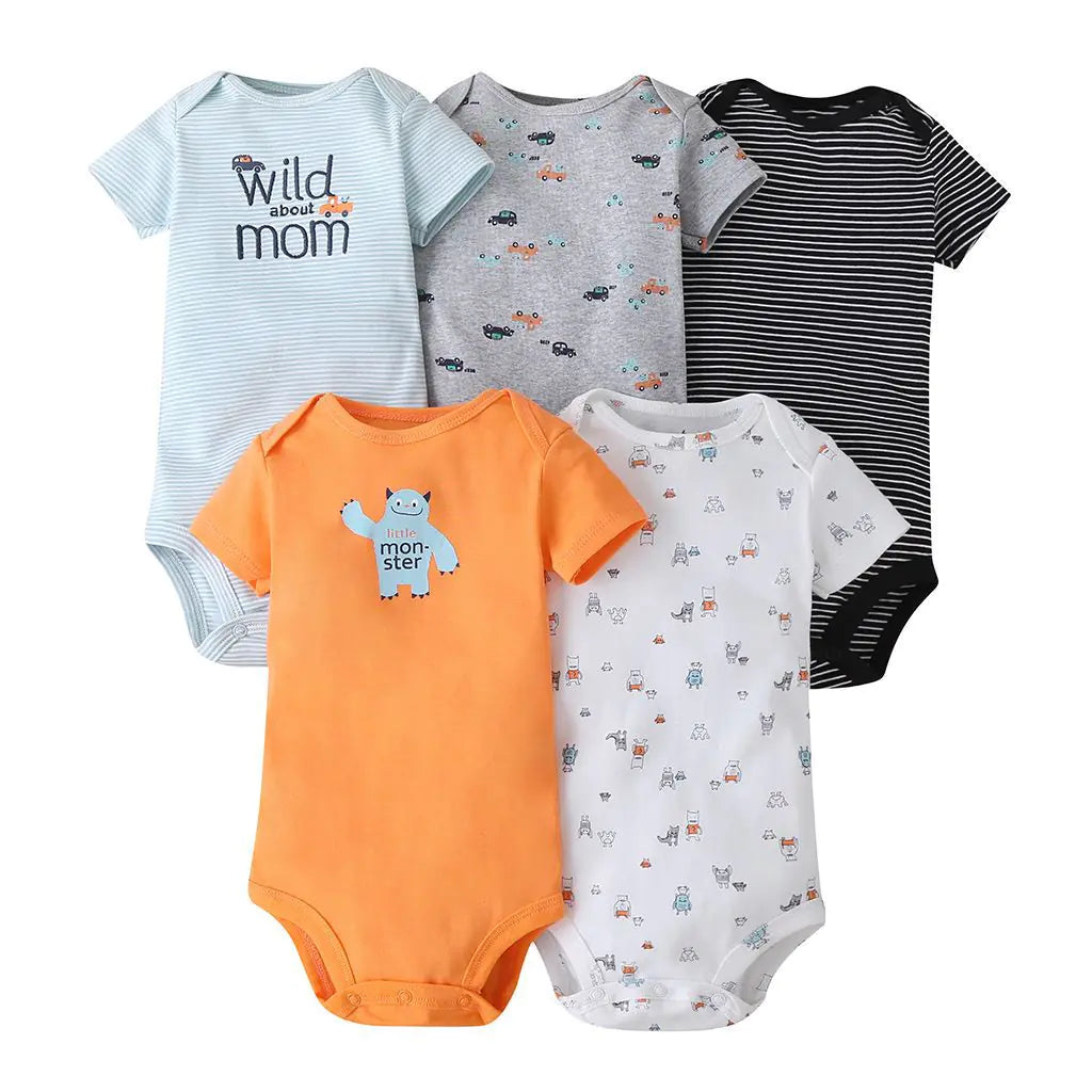 Bright & Comfy Infant Romper Bundle (5pc)