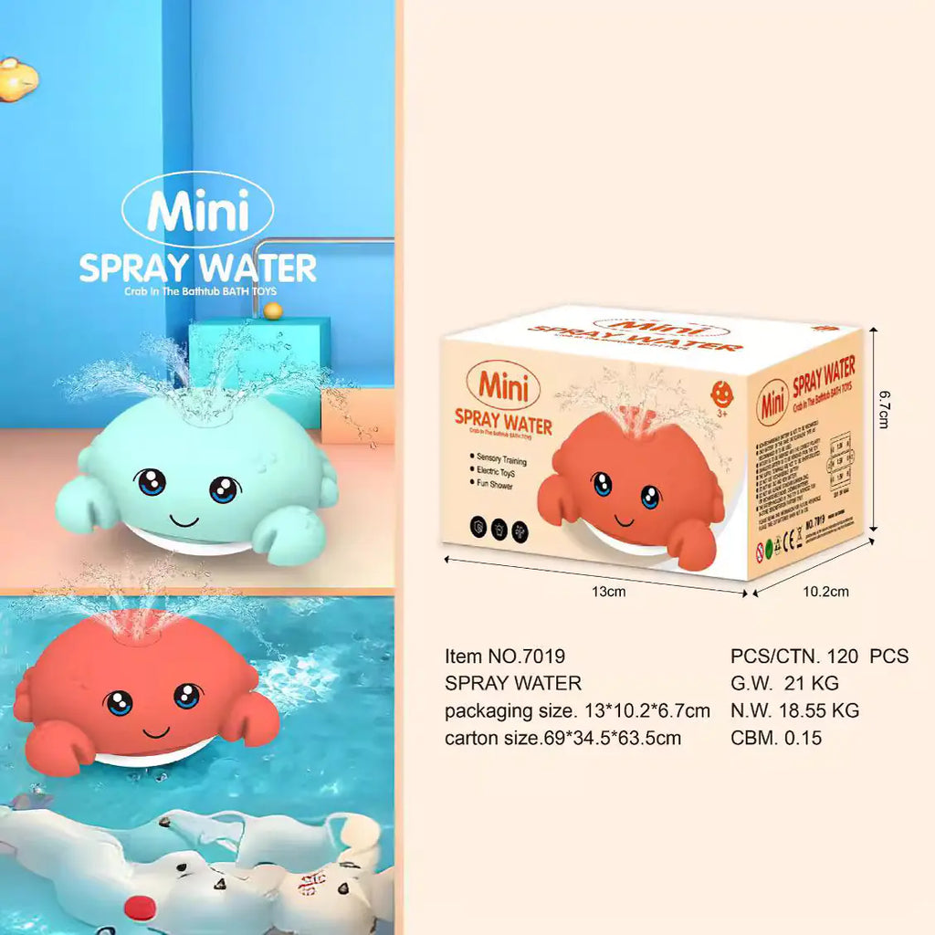 Electric Light-Up Water Spraying Whale Toy for Kids