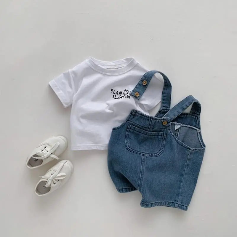 Denim Suspenders Trousers for Boys and Girls