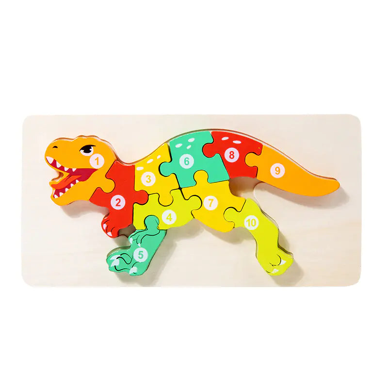 Kid-Friendly Wooden Learning Puzzles - Bulk