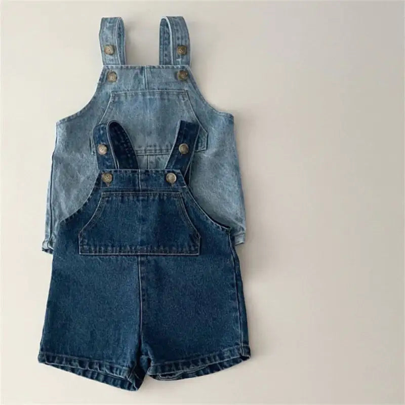 Kids' Stylish Denim Overalls