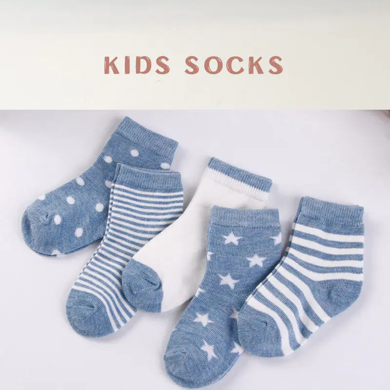 Cotton Mid-Tube Floor Socks for Boys and Girls