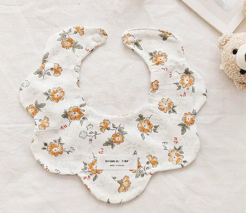 Floral Reversible Baby Bibs & Cloths Set