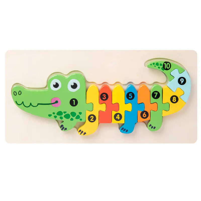 Kid-Friendly Wooden Learning Puzzles - Bulk
