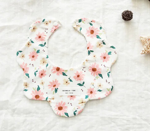 Floral Reversible Baby Bibs & Cloths Set