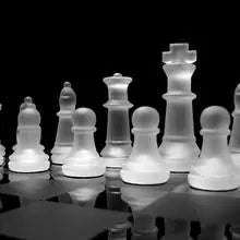 Crystal Glass Chess Set for Indoor Entertainment