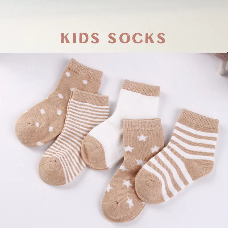 Cotton Mid-Tube Floor Socks for Boys and Girls