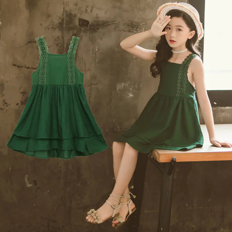 2020 Summer Fashion Girls' Casual Sleeveless Dress