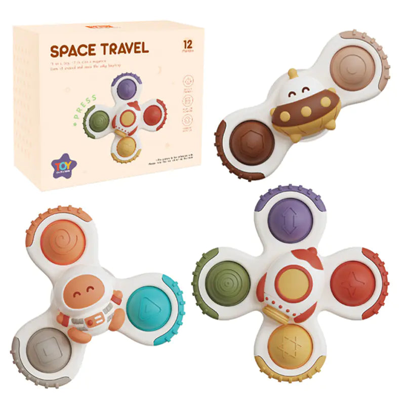 Children's Cartoon Suction Toy - Spinning Flower Spinner
