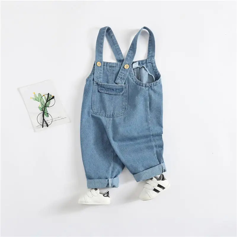 Denim Suspenders Trousers for Boys and Girls
