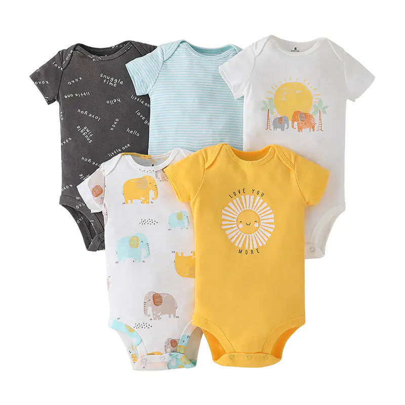 Bright & Comfy Infant Romper Bundle (5pc)