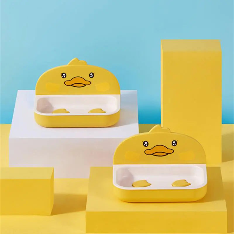 Double-layer Wall-mounted Soap Box with Draining Rack