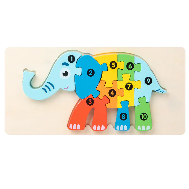 Kid-Friendly Wooden Learning Puzzles - Bulk