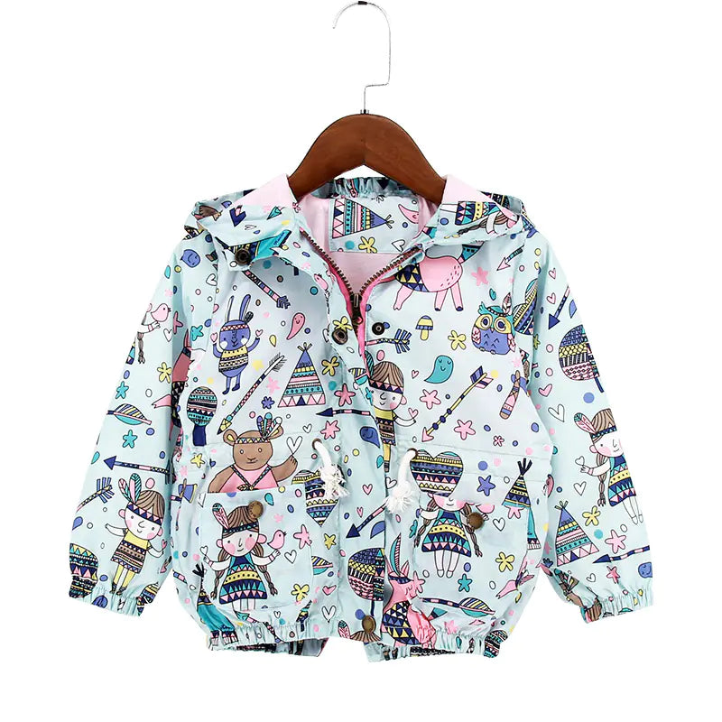 Kids' Casual Hooded Jackets in Gray and Blue