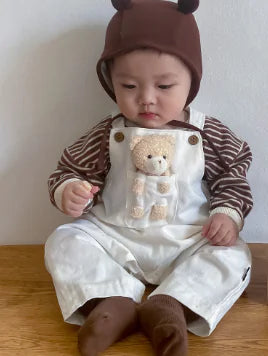 Cotton Teddy Denim Dungarees for Infants