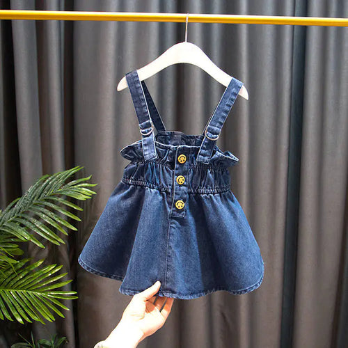 "Fashion Casual Denim Princess Skirt for Girls"