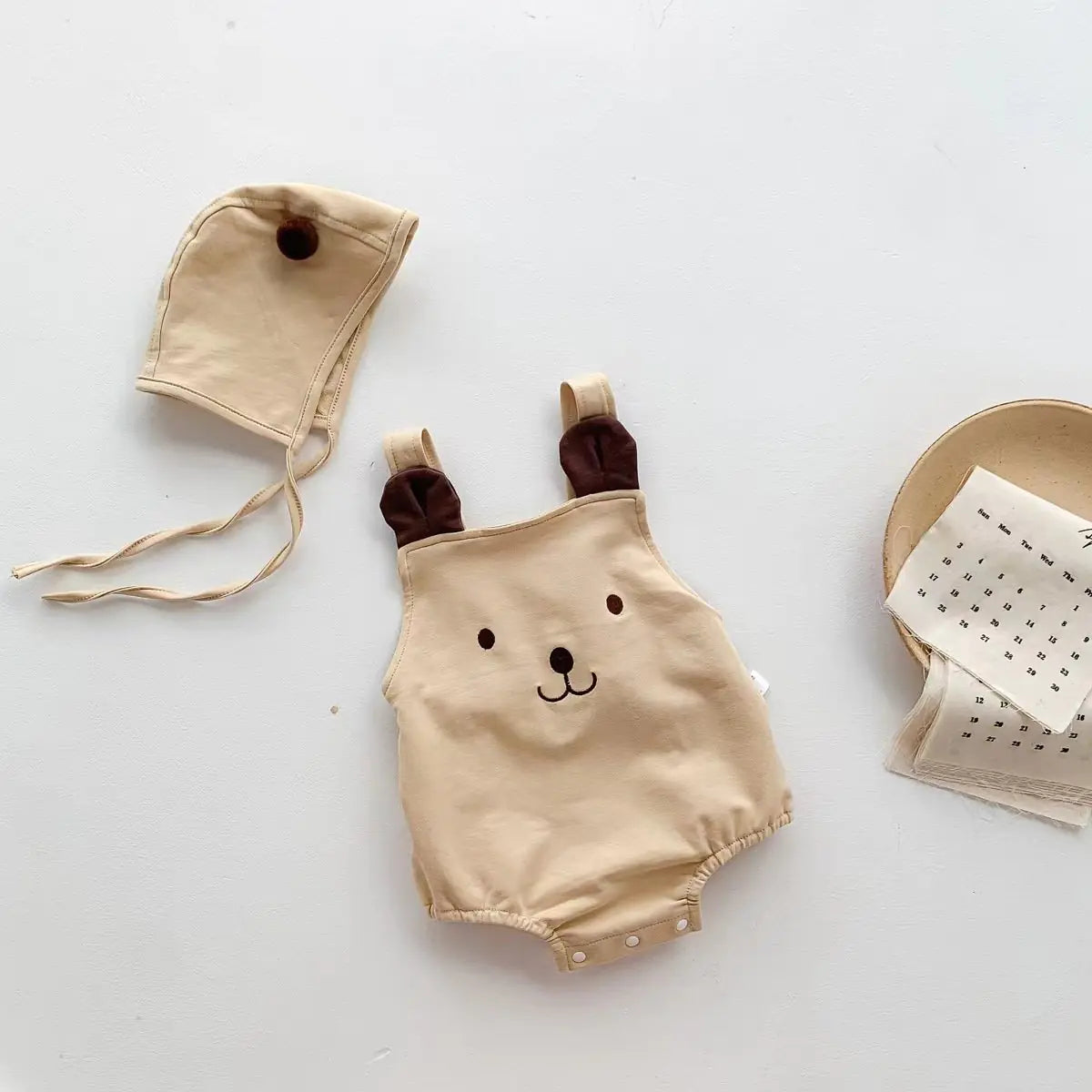Chic Cartoon Bear Baby Romper