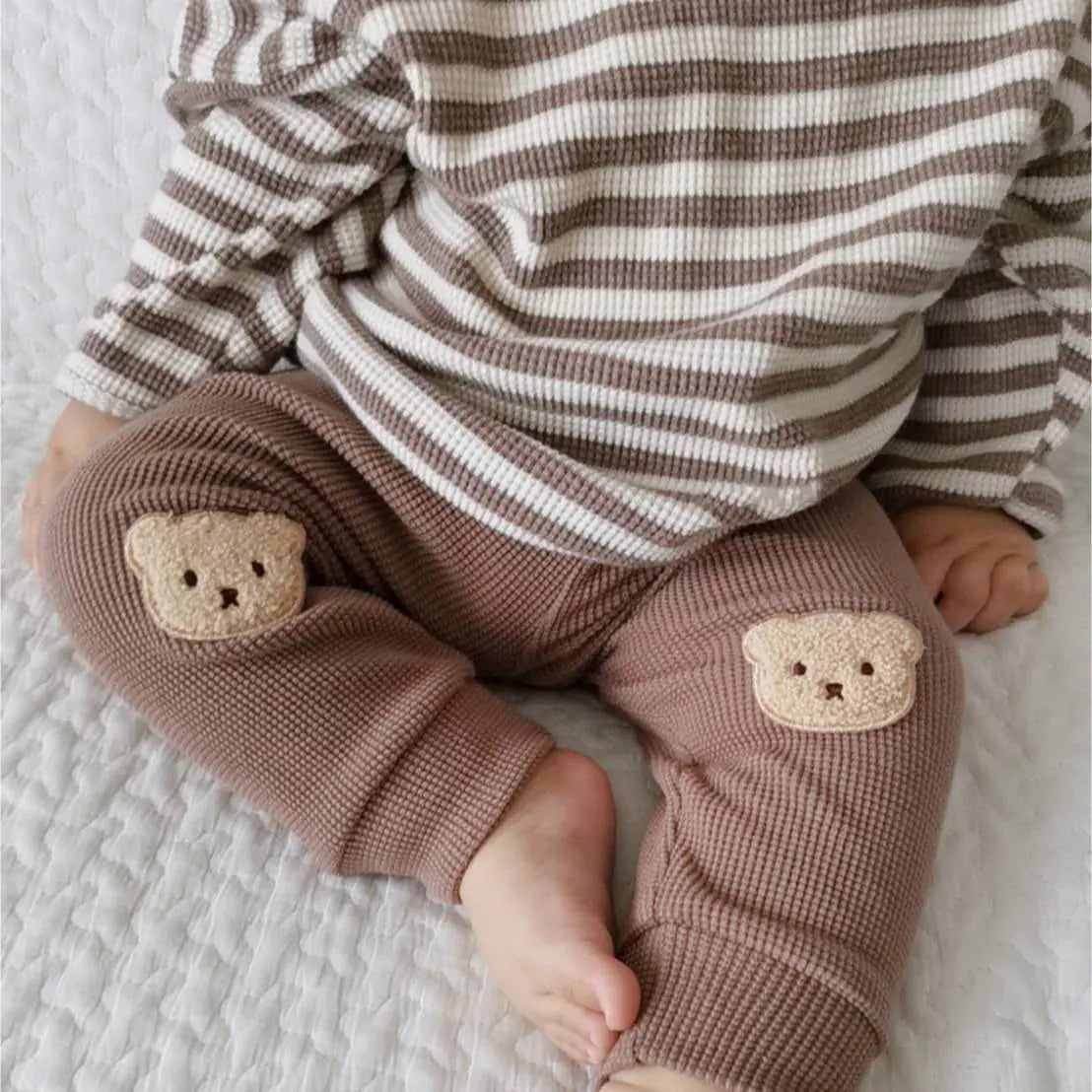 Bear Waffle Baby Harem Trousers