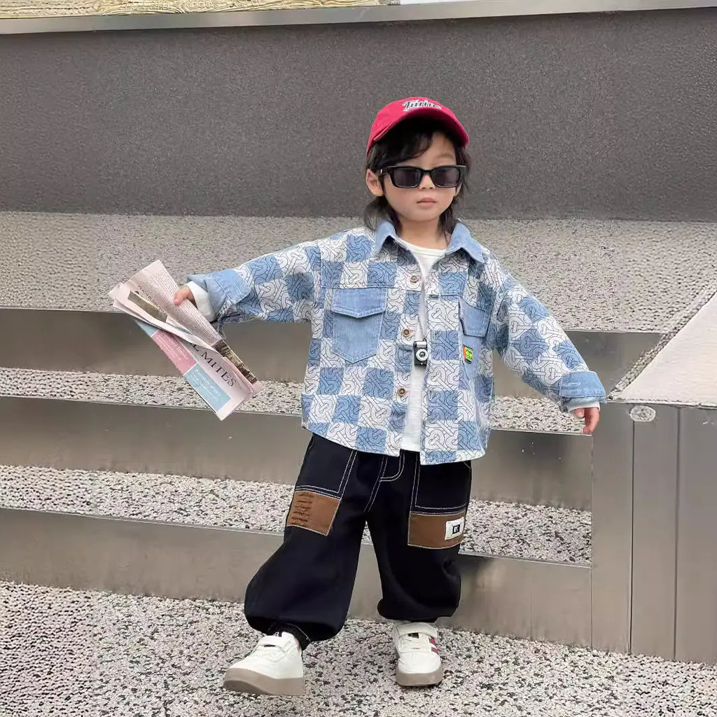 Boys' Spring Denim Jacket - Soft Korean Style Fashion