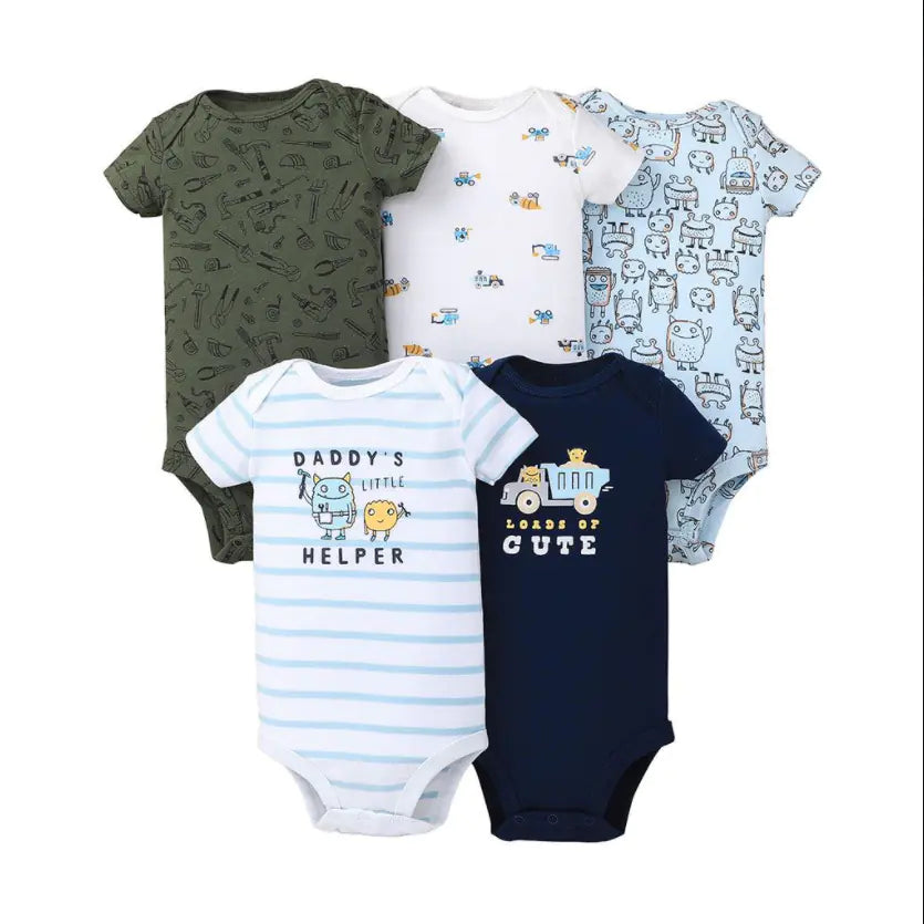 Bright & Comfy Infant Romper Bundle (5pc)