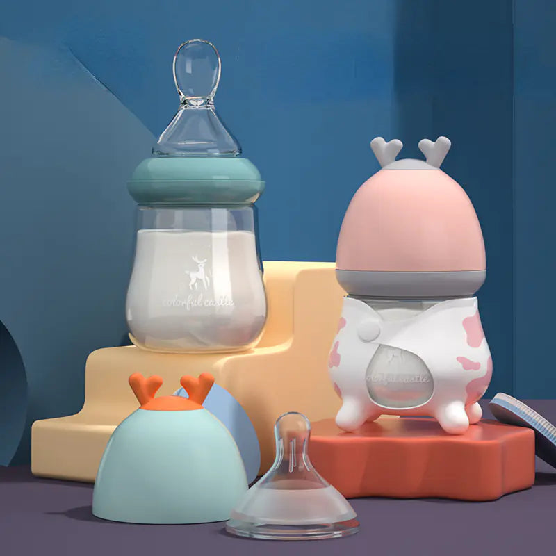 BPA-Free Glass Baby Bottle with Anti-Choke Design