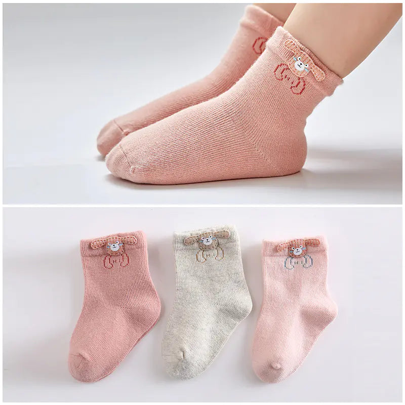 Cartoon Baby Cotton Socks - Boneless Design