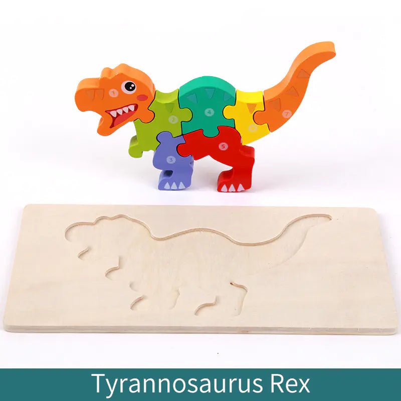 Kid-Friendly Wooden Learning Puzzles - Bulk