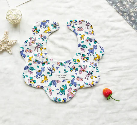 Floral Reversible Baby Bibs & Cloths Set